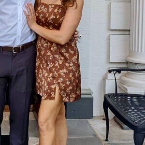 Floral Satin Mini Dress